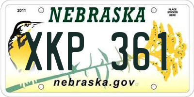 NE license plate XKP361