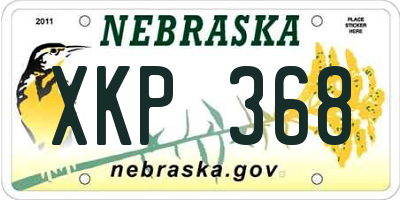 NE license plate XKP368