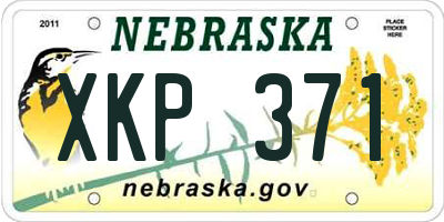 NE license plate XKP371