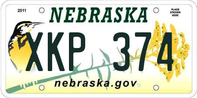 NE license plate XKP374