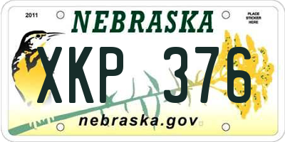 NE license plate XKP376