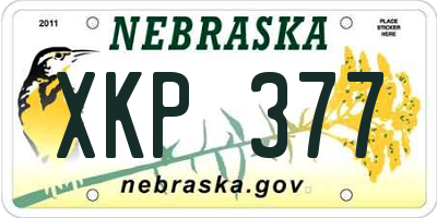 NE license plate XKP377