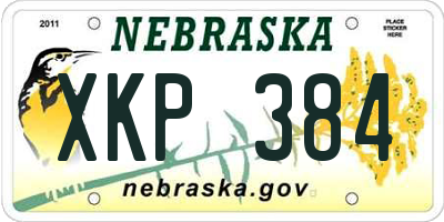 NE license plate XKP384