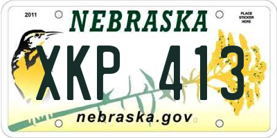 NE license plate XKP413