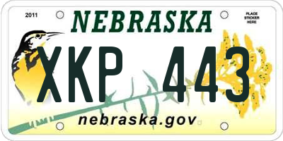 NE license plate XKP443