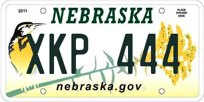 NE license plate XKP444