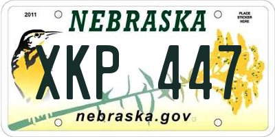 NE license plate XKP447