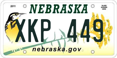 NE license plate XKP449