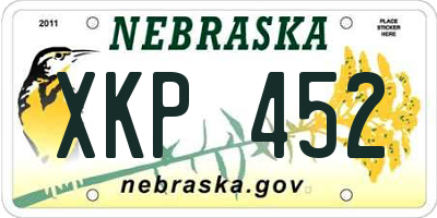 NE license plate XKP452