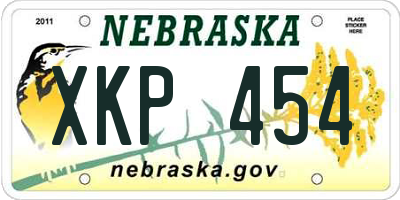 NE license plate XKP454