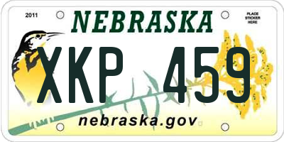 NE license plate XKP459
