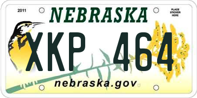 NE license plate XKP464