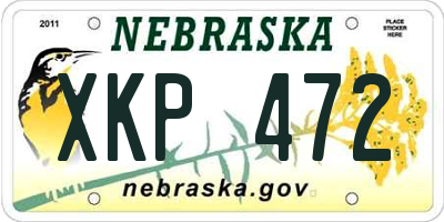 NE license plate XKP472