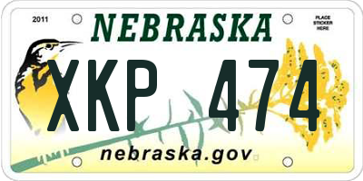 NE license plate XKP474