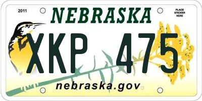 NE license plate XKP475