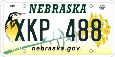 NE license plate XKP488