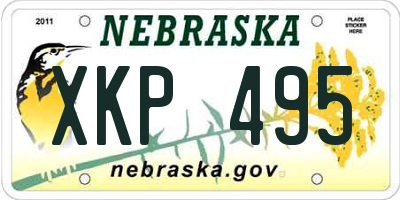NE license plate XKP495