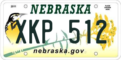 NE license plate XKP512