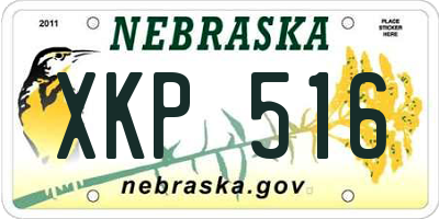 NE license plate XKP516