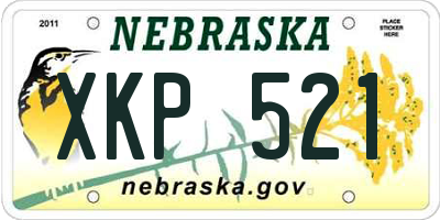 NE license plate XKP521