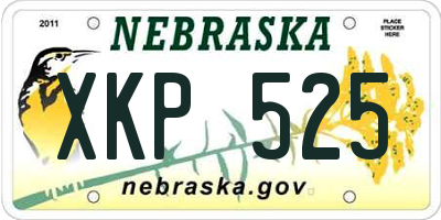 NE license plate XKP525