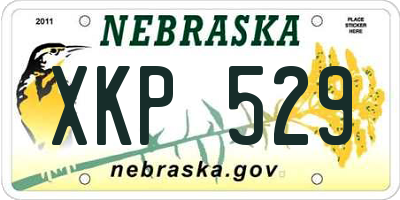 NE license plate XKP529