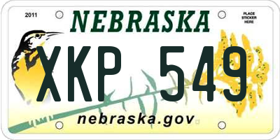 NE license plate XKP549