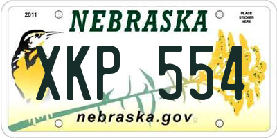 NE license plate XKP554