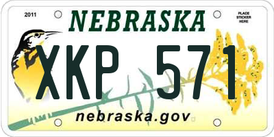 NE license plate XKP571