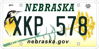 NE license plate XKP578