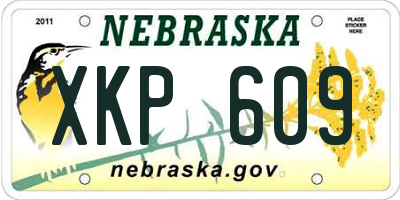 NE license plate XKP609