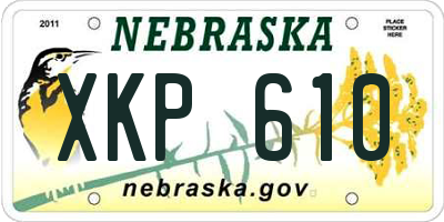 NE license plate XKP610