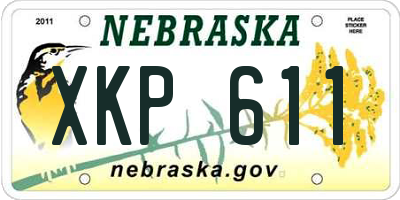 NE license plate XKP611