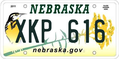 NE license plate XKP616