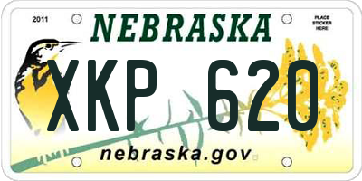 NE license plate XKP620