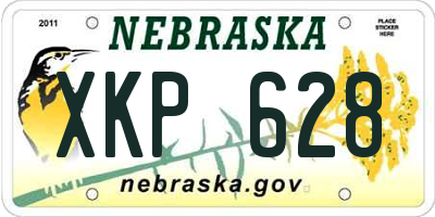 NE license plate XKP628