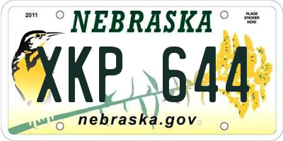 NE license plate XKP644
