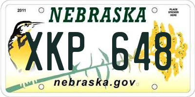 NE license plate XKP648