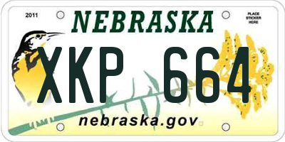 NE license plate XKP664