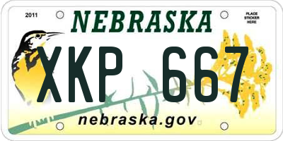 NE license plate XKP667