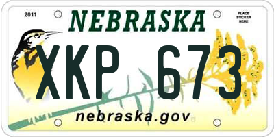 NE license plate XKP673