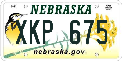 NE license plate XKP675