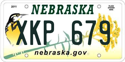 NE license plate XKP679