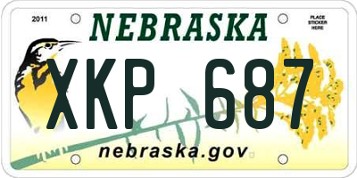 NE license plate XKP687