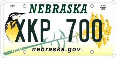 NE license plate XKP700