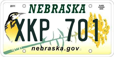 NE license plate XKP701