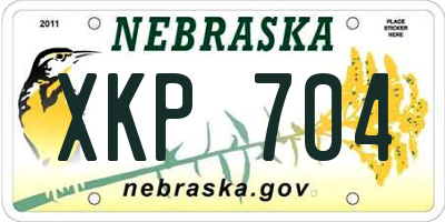 NE license plate XKP704