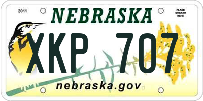 NE license plate XKP707