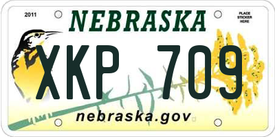 NE license plate XKP709