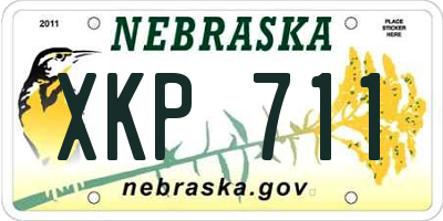 NE license plate XKP711